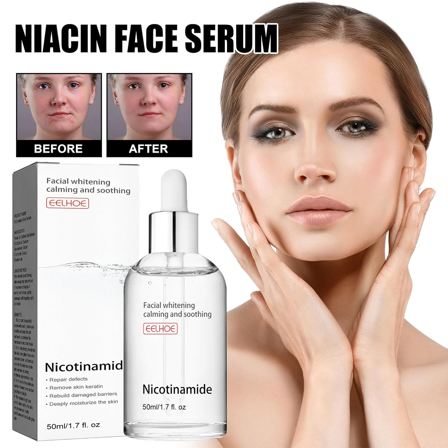 Serum facial con nicotinamida para cuidado de la pie